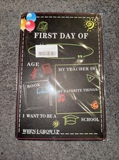 First Day of School Metal Chalkboard Front Sign For 4 Year Old or Personalize 