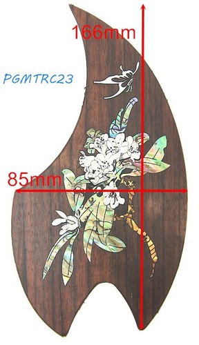 Acoustic Classical Guitar inlay Rosewood Pickguard AdhesiveTape Back PGMTRC23 - Picture 4 of 5