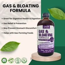 GAS & BLOATING Formula By Livingston Natural Herbal Labs, Plant-Based, 16 oz.