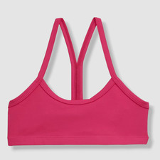 42 Terez Kid's Girls Pink Solid Y-Back Pullover Bra Size 7/8