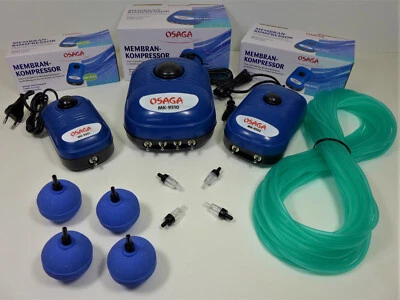 Osaga MK-9501 9502 9510 Set Teich Belüfter Membranpumpe Sauerstoffpumpe regelbar