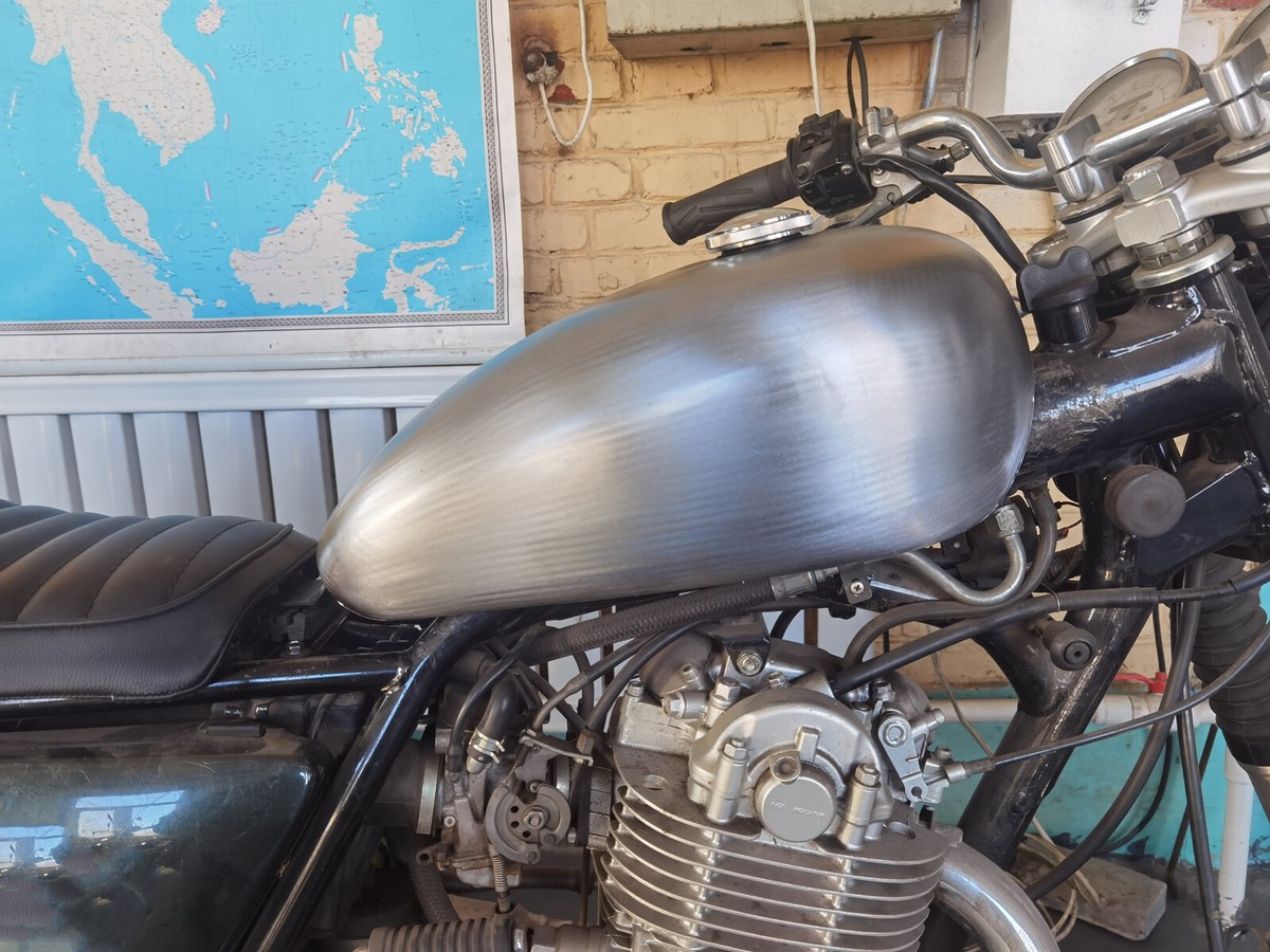 Motorcycle Petrol Fuel Tank 8L For YAMAHA SR400.500 Silver sng | eBay