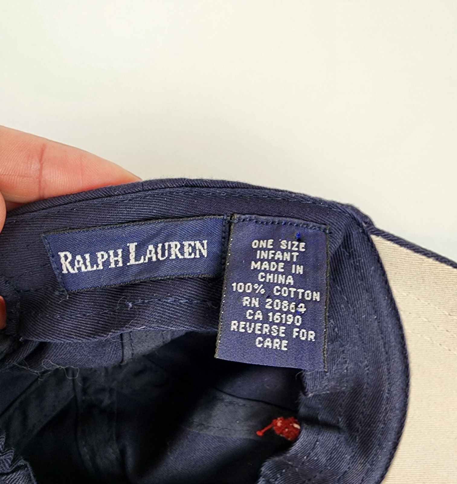 Cappello da baseball Polo Ralph Lauren INFANT taglia bambino berretto blu rosso pony