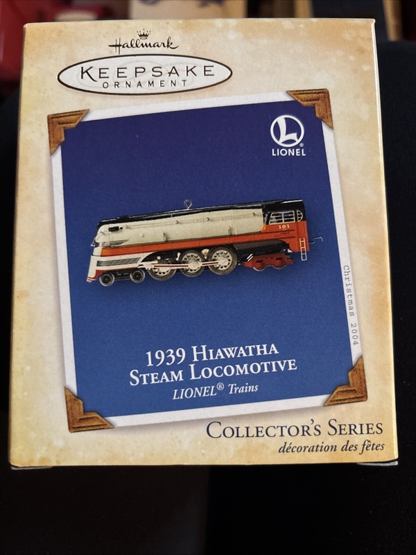 1939 Hiwatha Steam Locomotive Lionel Train Ornament Die-Cast Hallmark Keepsake
