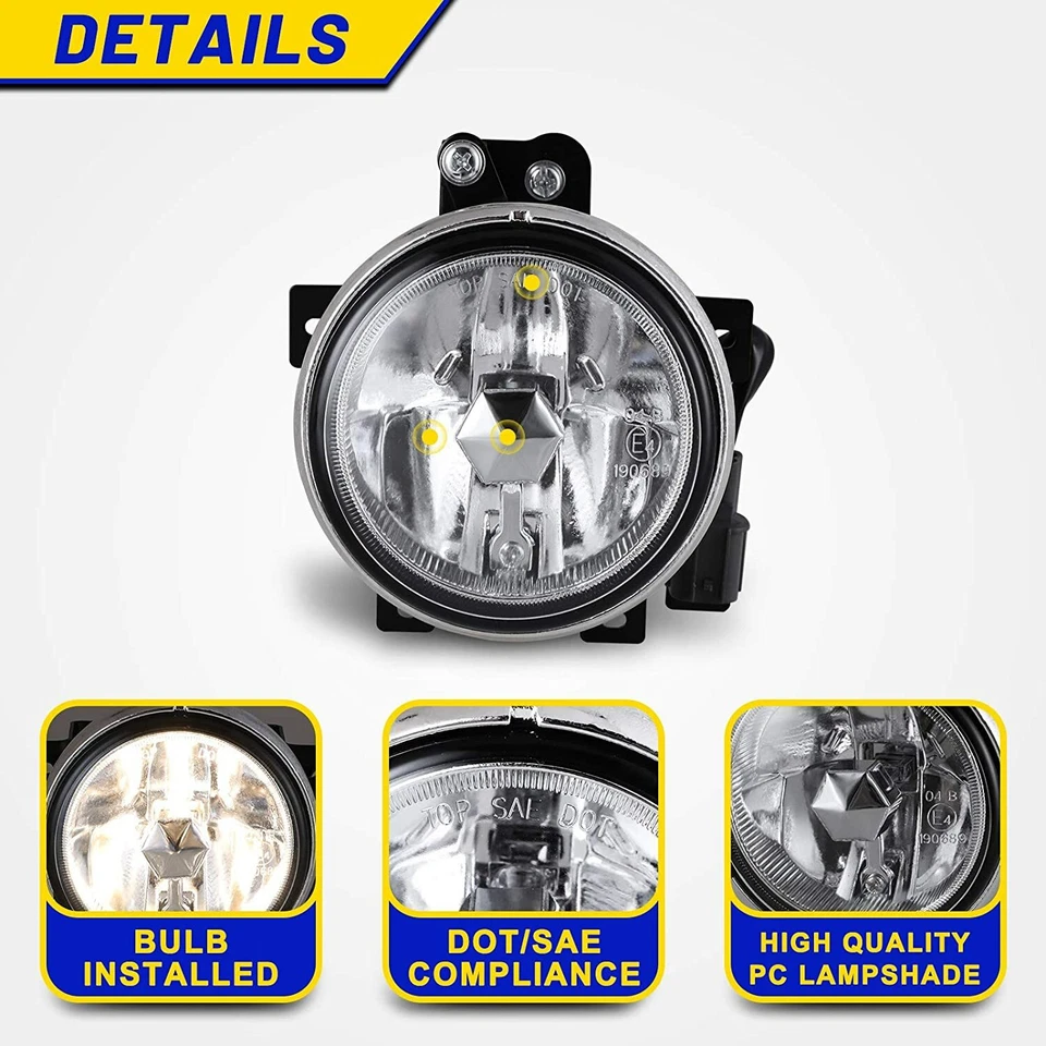 Luces antiniebla para Honda Element 2003-2006 lámpara de parachoques con interruptor de cableado lente transparente Foto 2 de 4