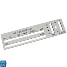 70-72 Oldsmobile Cutlass 442 Aluminum Dash Insert Panel For A/C Insert W/ Defog 