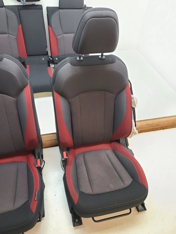 2024-2025 SUBARU IMPREZA RS FRONT & REAR SEAT CUSHION CLOTH BLACK W RED OEM  — 第 4/4 张图片