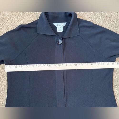 Exclusively Misook Open Cardigan One Button Black Size S - Picture 7 of 8