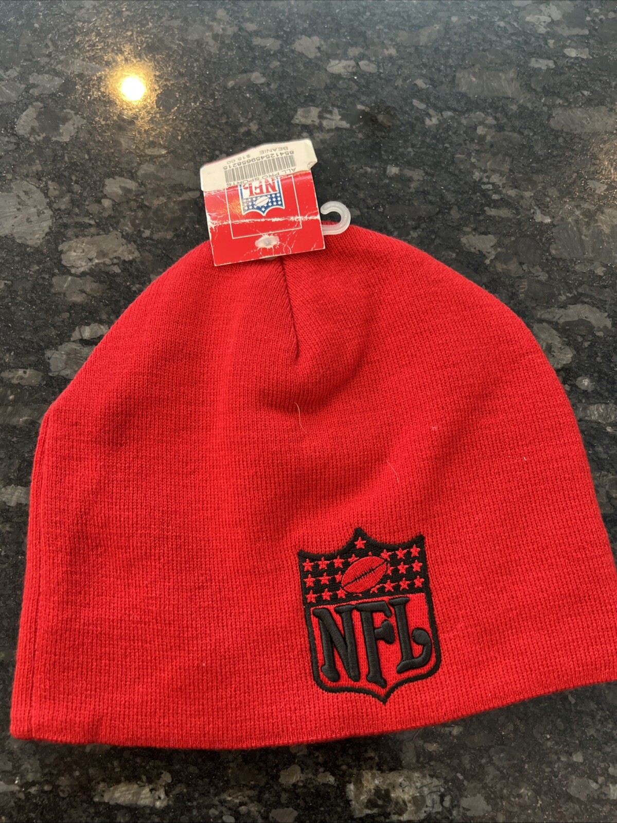 NFL Reebok Beanie Cap Winter Hat Red Logo NWT