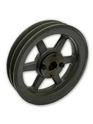 #ad CAST IRON ELECTRIC MOTOR PULLEY SHEAVE 7.75quot; TWO GROOVE FOR B BX 5L BELTS $83.55