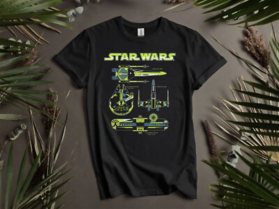 Star Wars Schiff Schaltpläne T-Shirt T Shirt Herren Damen Unisex Tshirt K771