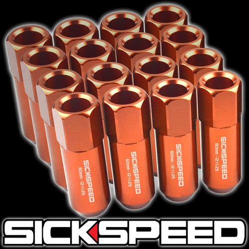 SICKSPEED 16 PC ORANGE 60MM ALUMINUM LUG NUTS FOR KAWASAKI TERYX MULE N29 - 第 1/1 張圖片