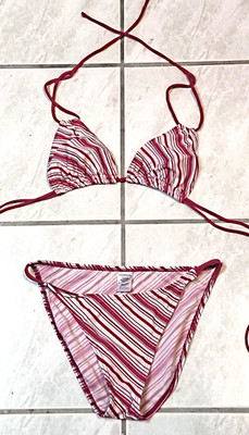 Neuwertig!!! Rot, weiß gestreifter Beach Time Bikini in Gr. 40