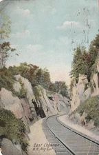 Vintage Postcard Railway through the Big Cut, East Lebanon, New Hampshire, 1908