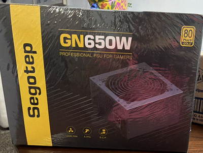 Segotep GN650W 650W ATX 80 Plus Gold PSU Black/Yellow 24-Pin PCIe CPU