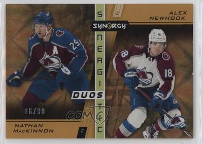 2021-22 Upper Deck Synergy Gold /99 Nathan MacKinnon Alex Newhook #SD-3 RC 14hk