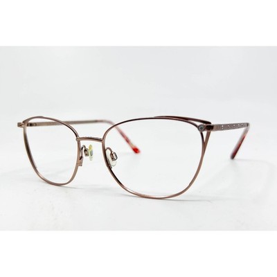 Bebe Eyeglasses Womens Brown Gold BB4182 770 Cat Eye 53-17-140