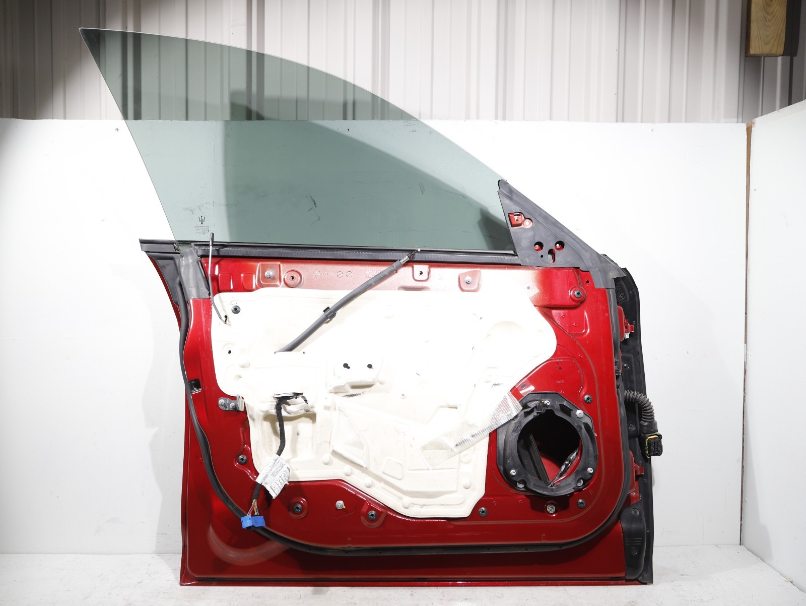 14-20 Maserati Ghibli Front LEFT Driver Side COMPLETE Door Shell Rosso OEM 52K