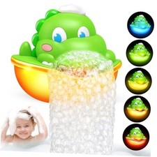 Bath Toys,Light-Up Bath Bubble Machine Automatic Bubble Maker Bathroom Green