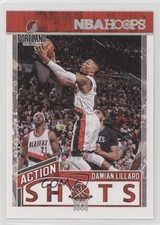 2017-18 Panini NBA Hoops Action Shots Damian Lillard #17 1u6