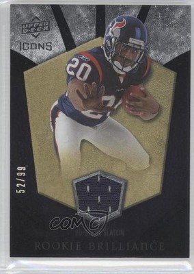 2008 Icons Rookie Brilliance Rainbow Gold Jerseys 52/99 Steve Slaton #RB34 7n2