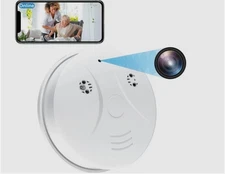 WiFi Camera Disguised as a Smoke Detector Night Vision 1080p Rechargeable