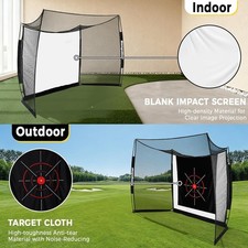 MangoStar 11x8 ft Golf Net for Simulators and Practice - Indoor or Outdoor