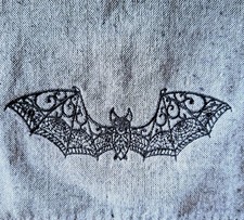 Unique Embroidered Bat Table Runner Halloween Cotton 35 X 150cm