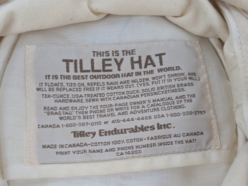 Vintage Wide Brim Tilley Hat Ivory Adult 7 Canada - Bild 9 von 10