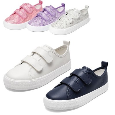 Kids Toddler Girls Casual Sneakers Easy On Hook and Loop Shoes