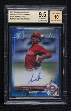 2017 Bowman Chrome Prospect Blue Refractor /150 Sixto Sanchez BGS 9.5 Auto 09an