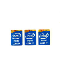 3 x Intel Inside Core i7 Desktop / Laptop Sticker Label 15mm x 21mm