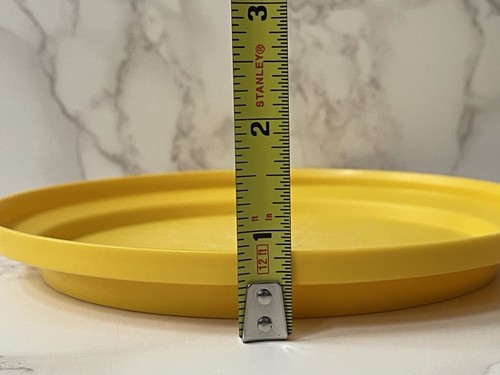 Vintage Tupperware Dichtung N Servierschüssel Ersatzdeckel/Teller Ernte gelb 1207 - Bild 6 von 6