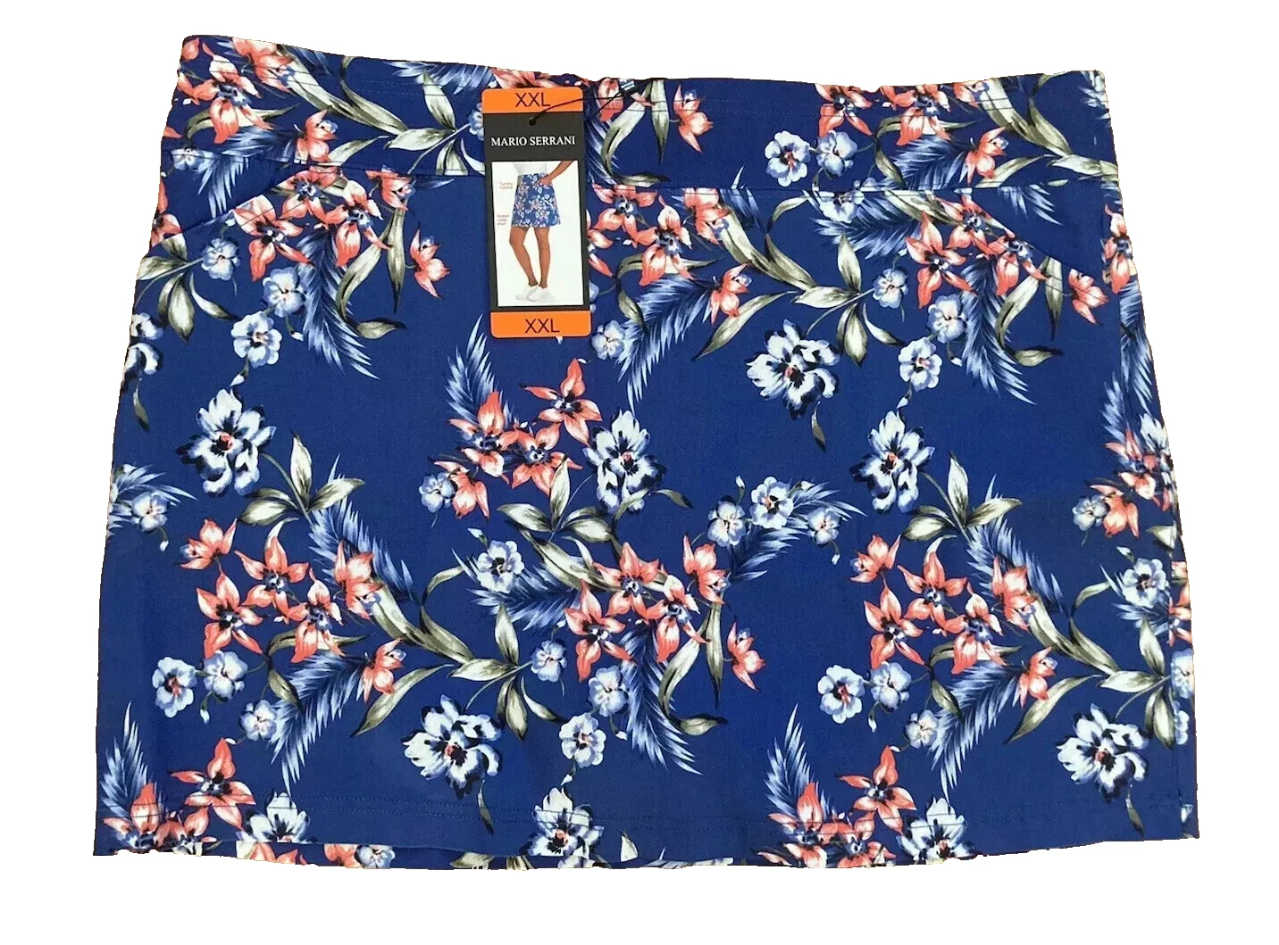 Mario Serrani Women's Comfort Stretch Short Skort Blue Size M