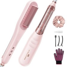 Wavytalk Pro Steam Hair Straightener Brush, Steamline Pro 3 in 1 Straightening B
