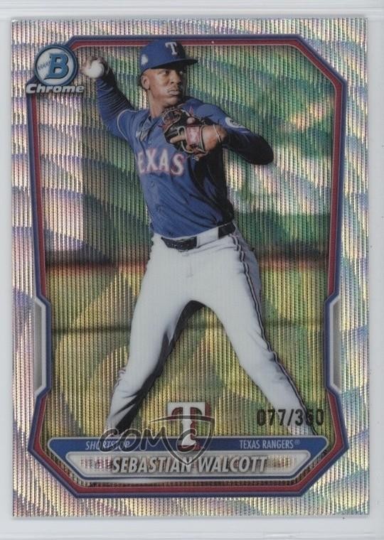 2026 Bowman Chrome Prospects Wave Refractor 77/350 Sebastian Walcott #BCP-51