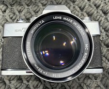 Minolta SRT-101 camera with Fast 58mm f:1.4 lens Fitted Leather Minolta Case