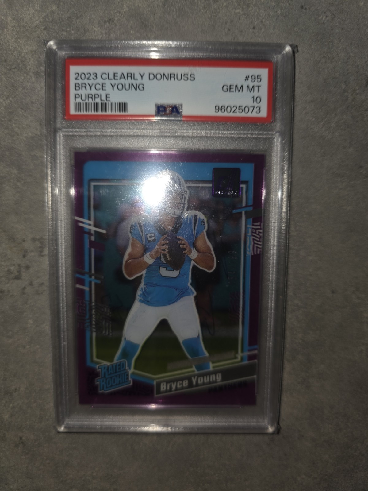 Bryce Young Panini Clearly Donruss #95 Purple