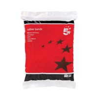 Image of 5 Star Office Rubber Bands No19 89x1.5mm Approx 1335 Bands Bag 0.454kg)