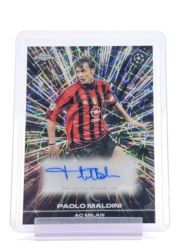 PAOLO MALDINI 2025-26 TOPPS CHROME UCL BLACK LAZER AUTO #BLA-PM AC Q5332