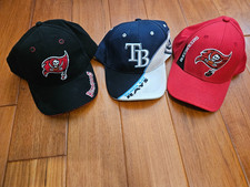 Tampa Bay Rays and Buccaneers  Hats NFL Lot of 3 used