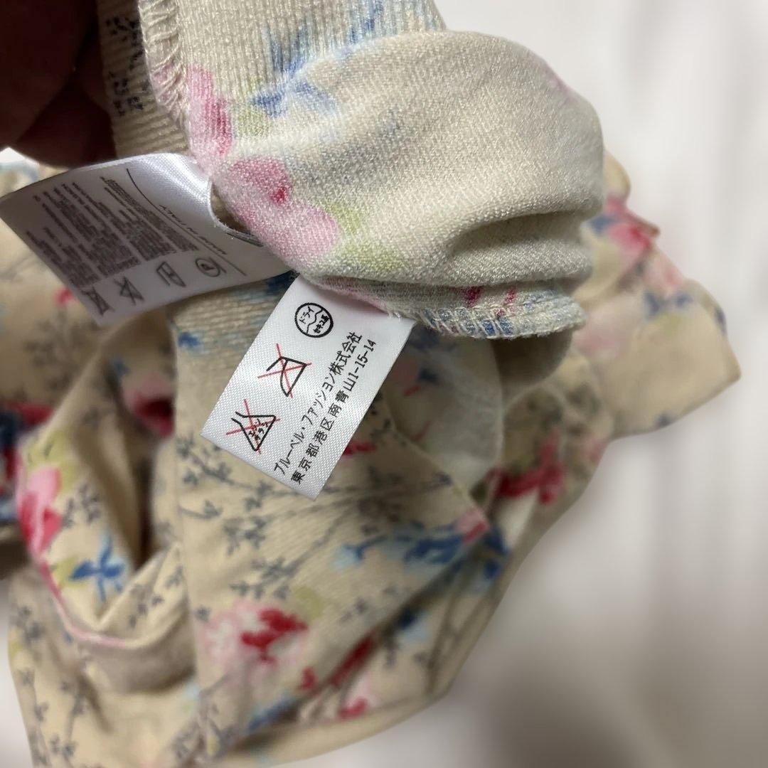 Blumarine Floral Cutout Top with Silk Brooch, Size M image 9