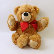 Steiff Cosy Friends Bobby Bear Plush with Red Ribbon 16"