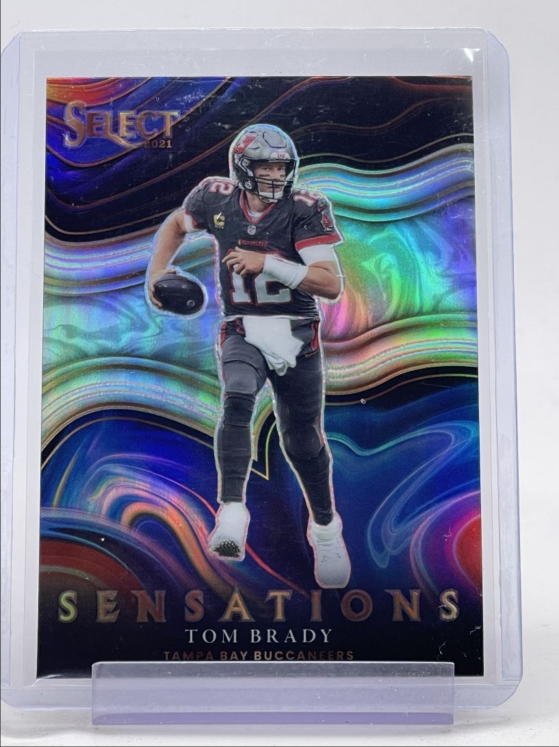 TOM BRADY 2021 SELECT SENSATIONS SILVER PRIZM TAMPA BAY BUCCANEERS Q6051
