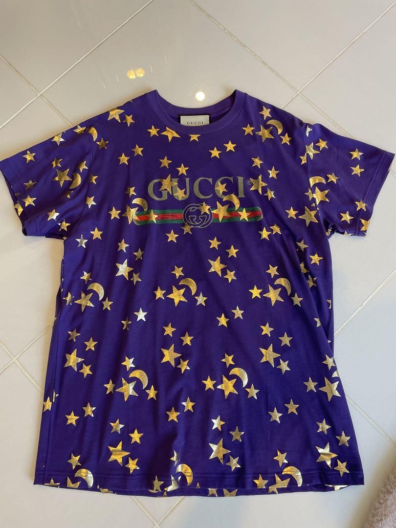 Gucci Star Print Cotton T-Shirt for Men