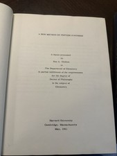 1961 Harvard Doctoral Thesis Dissertation Che...