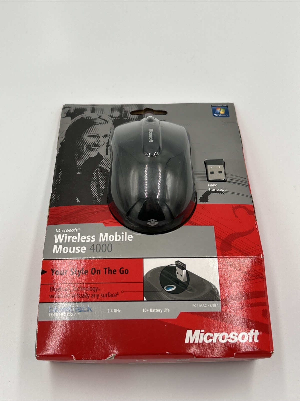 Microsoft 1383 1447 Wireless Mobile Mouse 4000 - Graphite (New Sealed) Rare
