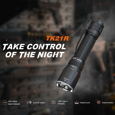 Fenix TK21R   Polizei Taschenlampe mit 3600 Lumen, 6000 mAh Akku, USB-C
