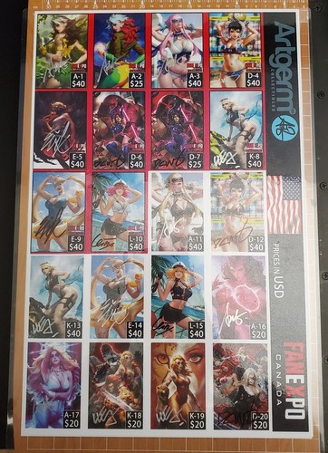 Price Guide Multiple Signed By Artgerm, Leirix, Derrick Chew, Kunkka, Ejikure - Picture 5 of 7