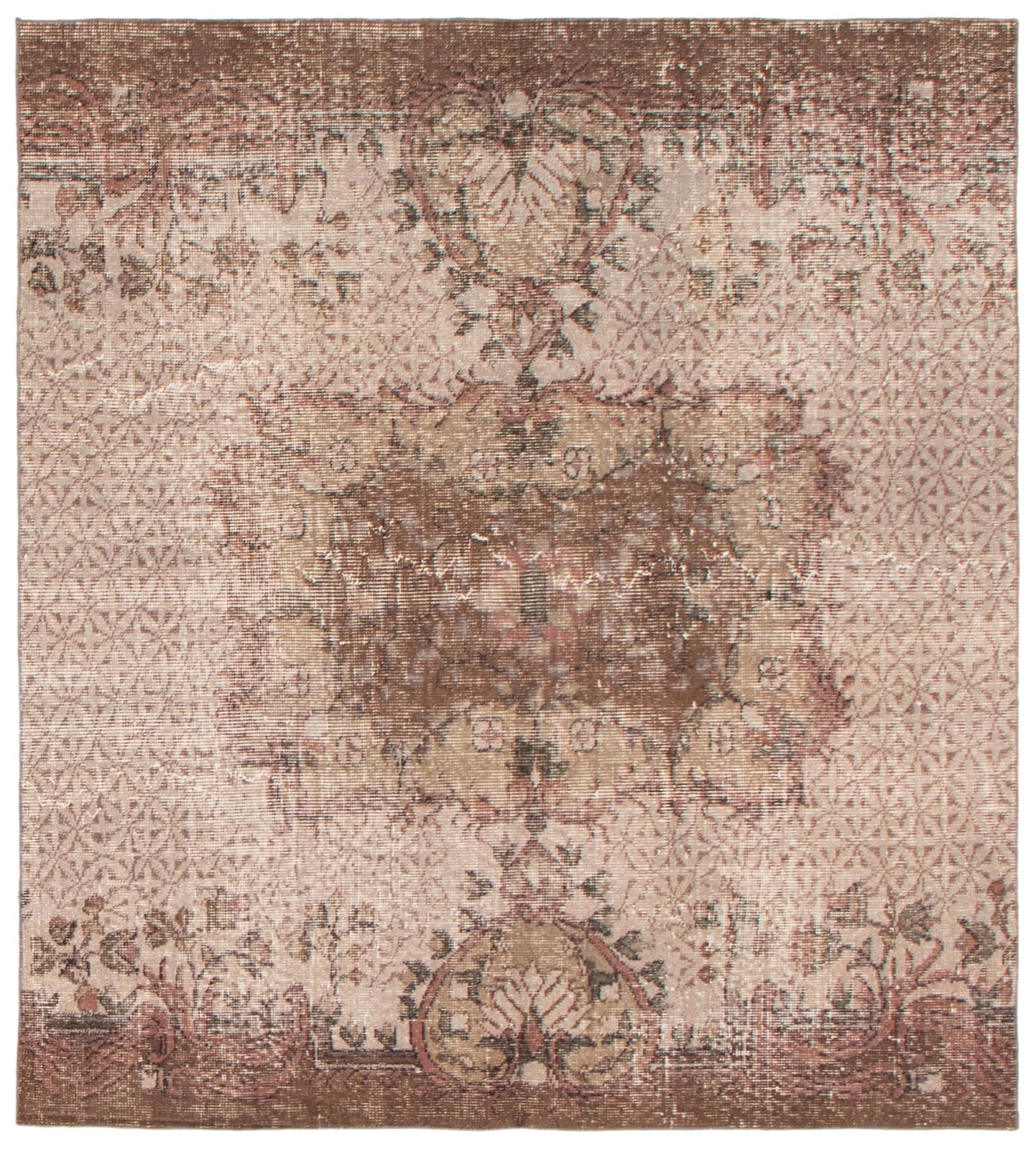 4'11" x 5'7" Vintage Hand Knotted Area Rug Traditional Oriental Wool Carpet